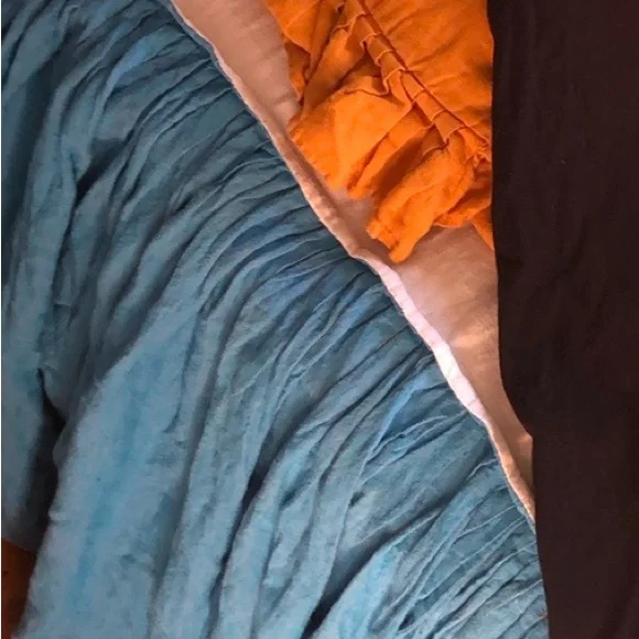 Kingdom of Comfort Belarusian Linen Bed Skirt turquoise - Picture 4 of 7